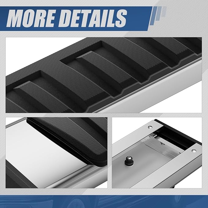 Auto Dynasty 6.75 Inches Running Boards Compatible with 2007-2019 Silverado Sierra 1500 2500HD 3500HD Regular Cab, Stainless Steel Chrome Polished Side Steps Nerf Bars