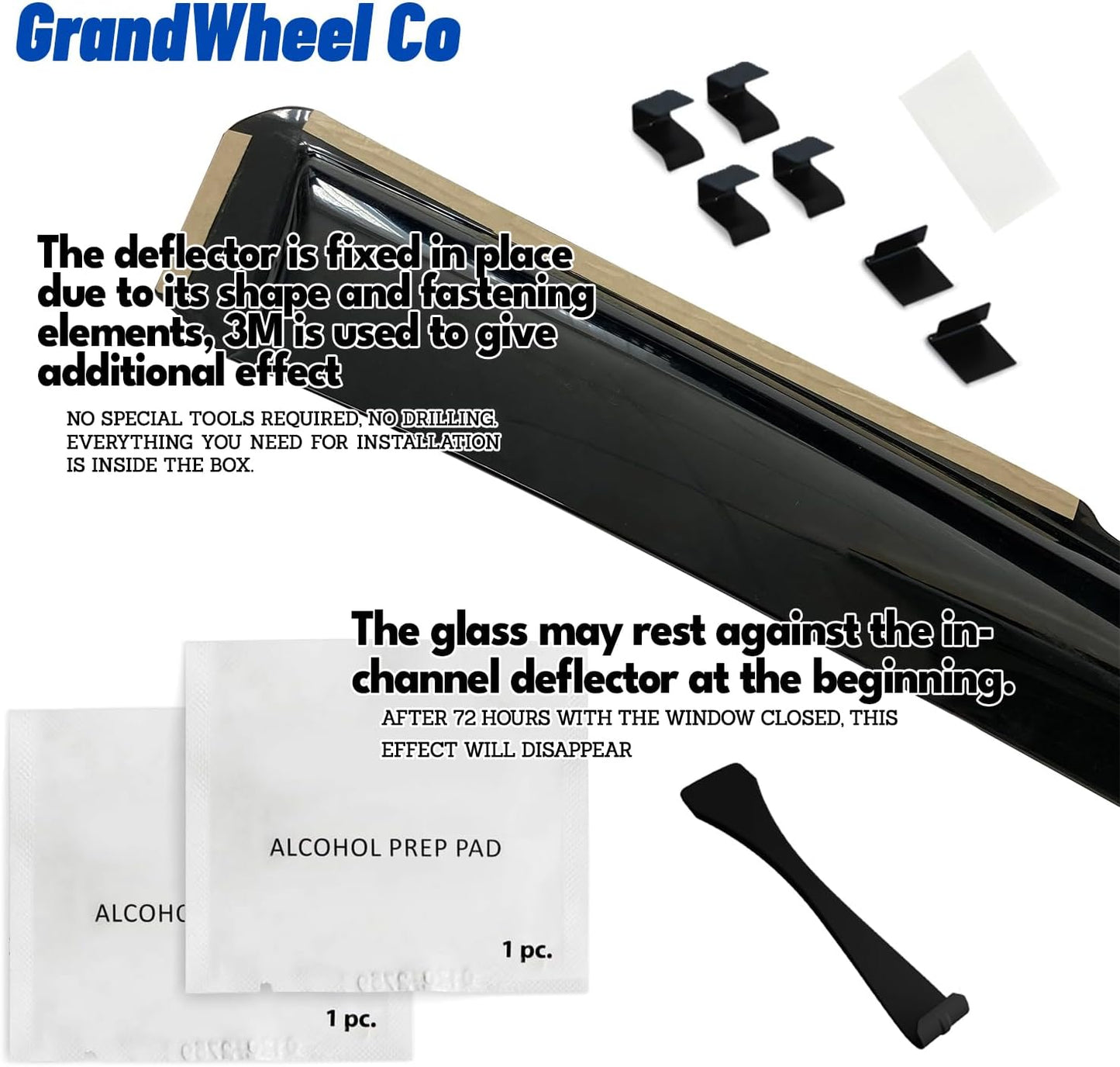 Window Deflectors Smoke Tinted In-Channel Side Window Vent Visor Deflectors Rain Guards Compatible with Civic 2016-2021 Sedan - 4pcs. GW0714