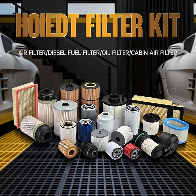 Fuel Oil Air Filter Set Fit for 6.7L Diesel Cummins,Compatible with 2013-2018 Dodge Ram 2500 3500 4500 5500, Replace 68197867AA 68157291AA 53034051AB 05083285AA 68406048AA