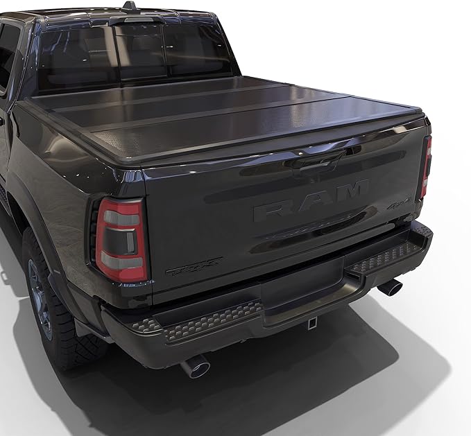 Hard Tri-Fold Truck Bed Tonneau Cover Compatible with 2009-2026 Dodge Ram 1500 & 2500 5.7ft Bed Without Ram Box (67.4")