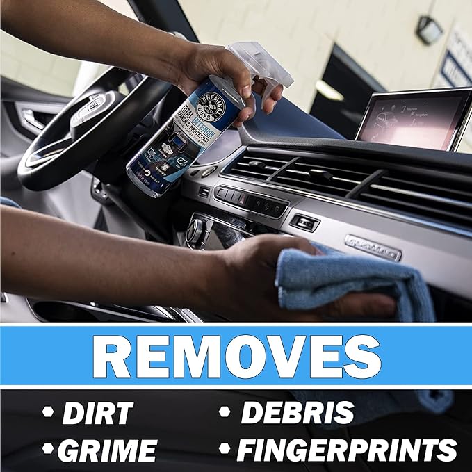 Chemical Guys Total Interior Cleaner and Protectant - Cleans and Protects Leather, Vinyl, Plastic, Rubber, Glass, and Fabric with Streak-Free Finish, Safe for Cars, Trucks, SUVs, and More - 32 oz