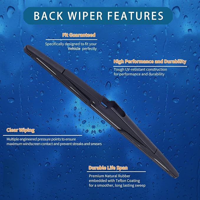 Windshield Wiper Blades for 2022 2023 2024 Hyundai Tucson - Complete Set Front & Rear (Korea Built 26"+16"+11") Premium All-Season Wipers