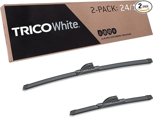 TRICO White 24" + 13" Extreme Weather Premium Winter Automotive Replacement Windshield Wiper Blades (Set of 2), Passenger and Driver Side All-Weather Beam Wiper Blades for Select Vehicle Models