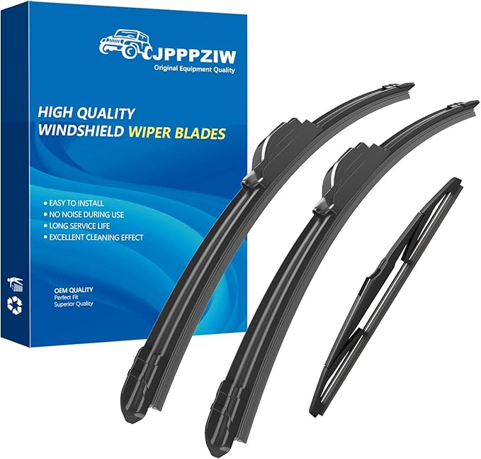 CJPPPZIW® Windshield Wipers-26 Inch+16 Inch+12 Inch Replacement for 2023-2024 Kia Sportage Wiper Blades for My Car,Quality Front and Rear Wiper Blades(Pack of 3)