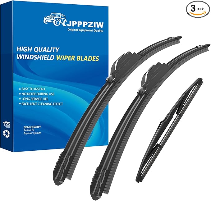 CJPPPZIW® Windshield Wipers-26"+16"+11" Replacement for 2019-2023 Hyundai Santa Fe/2017-2022 Kia Sportage Premium All-Season Front and Rear Wiper Blades,Original Factory Quality(Pack of 3)