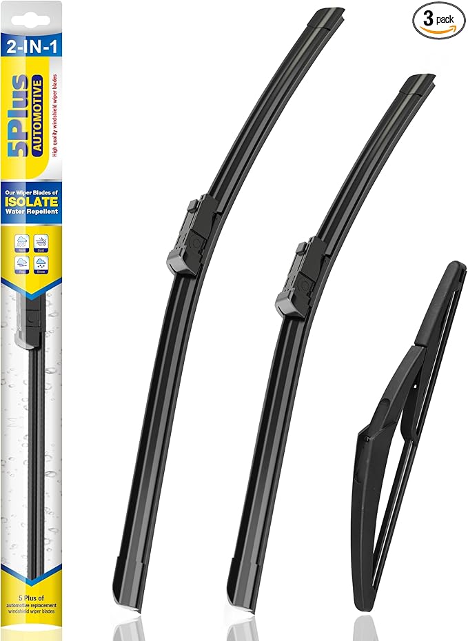 5 PLUS® Windshield Wiper Blades Replacement for 2023-2015 Jeep Renegade Windshield Wipers (Pack of 3), Automotive Replacement Windshield Wiper Blades For My Car Water Repellent-22"/20"/10"