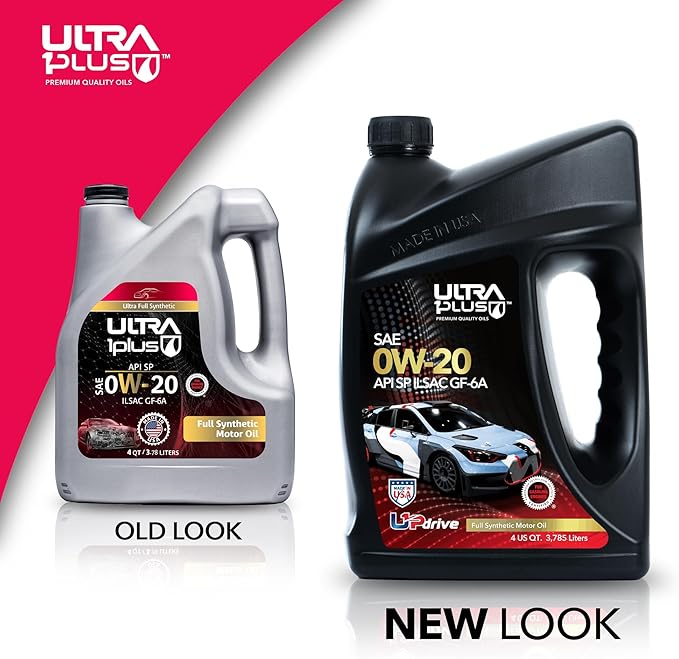 ULTRA 1PLUS SAE 0W-20 Full Synthetic Oil API SP ILSAC GF-6A - 0W20 Motor Oil, 1 Gallon