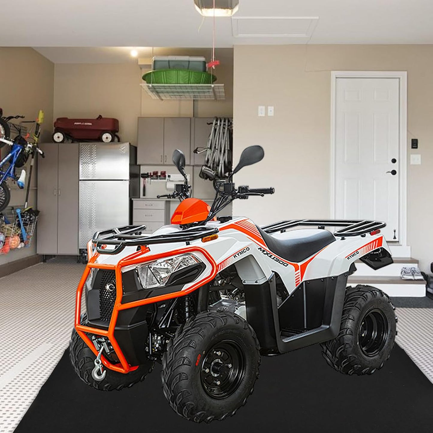 AAIN Oil Spill Mat (60" x 72"), Garage Floor Mat, Absorbent Oil Pad, Premium Maintenance Mat, Waterproof, Protect Garage Surface from Spill & Stain, Reusable, Washable, Durable, Black