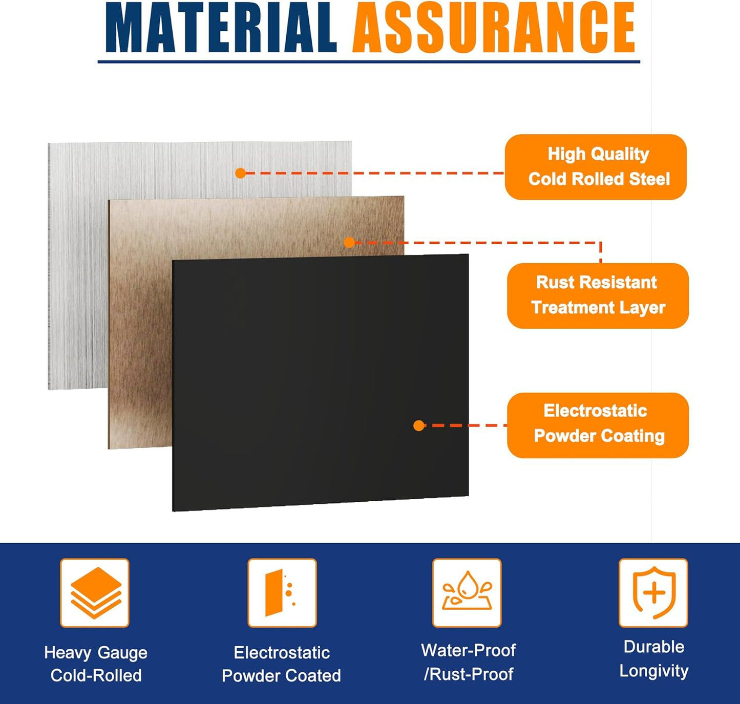 Metal Storage Cabinets Locker with Hanging Rod and Adjustable Shelves, 71'' Clothing Steel Storage Wardrobe for Home & Office, School, Employee,Gym(Black, 71''H-Wardrobe)