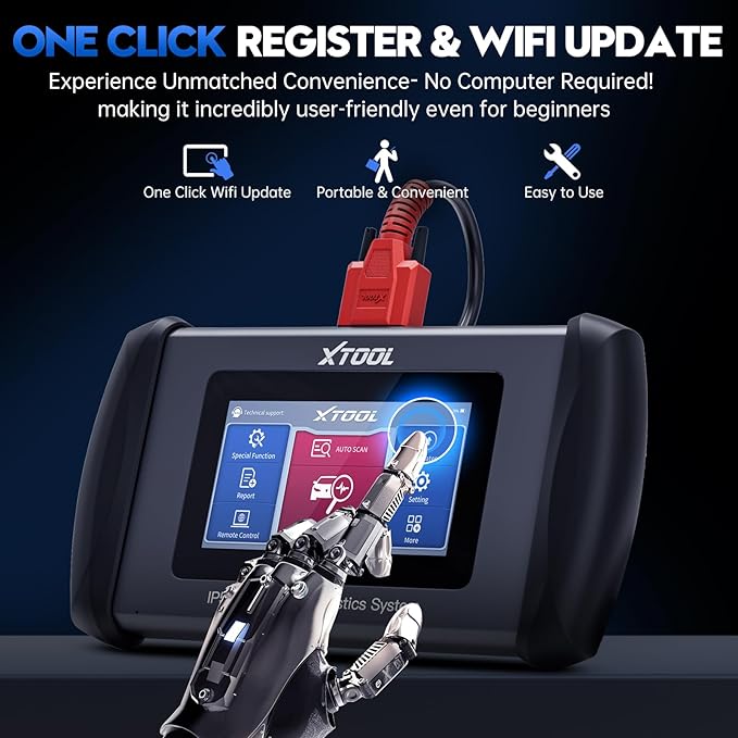 OBD2 Scanner XTOOL IP508 Scan Tool with 9 Reset Services, Oil/BMS Reset, Throttle, Code Reader for Cars and Trucks, Diagnostics Scanner for ABS Bleed, Injector Coding EPB, Engine, Lifetime Update