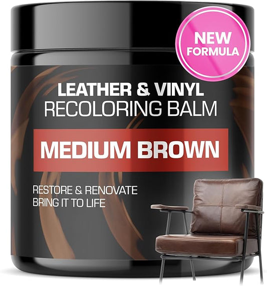 Leather Recoloring Balm, Color Restorer, Scratch Remover, Couch Paint and Repair, Leather Balm for Couches