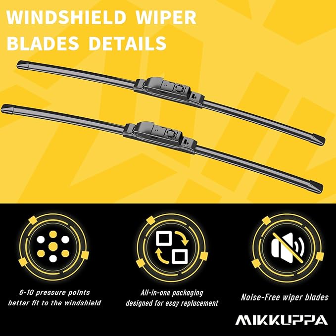 MIKKUPPA 26" + 16" Windshield Wipers Blades Replacement for 2017-2021 Subaru Impreza Crosstrek, Top Lock All Season Wiper Blades(Pack of 2)