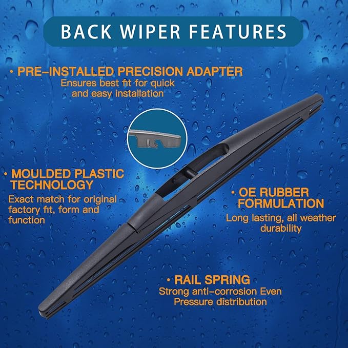 Windshield Wiper Blades for 2023 2024 2025 Honda CR-V CRV - Complete Set Front & Rear (24"+19"+10") Premium All-Weather Wipers