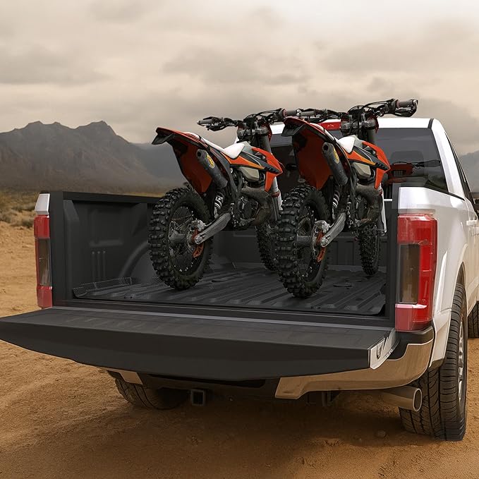 Bed Mat for Ford F250 F350 F450 Super Duty 2017-2026, All Weather Truck Bed Liner for 2026 2025 Ford F-250 F-350 F-450 Accessories, 6.8FT 81.9'' TPE Heavy Duty Cargo Liner Truck Mat