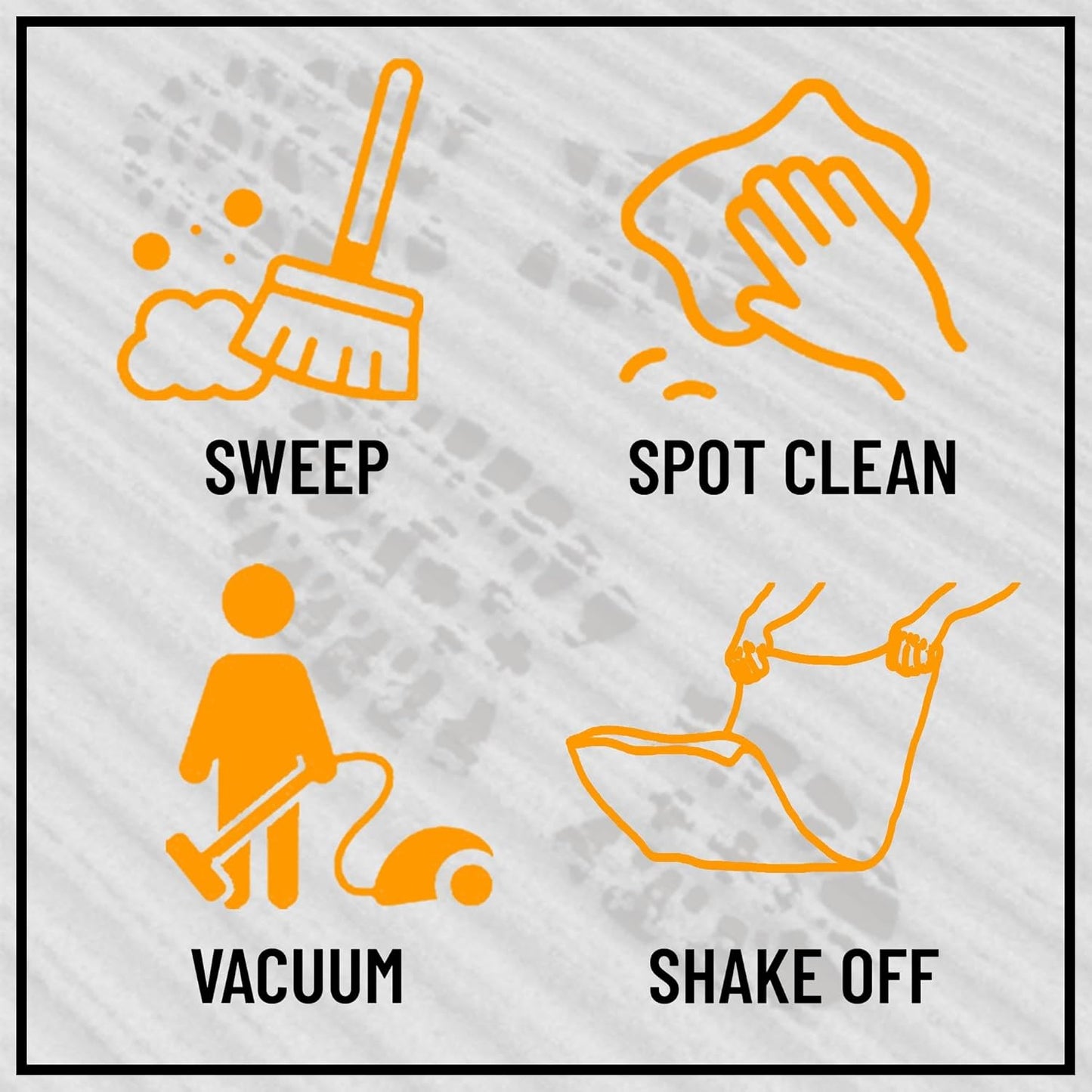 Ottomanson Mud Mat 2' x 4' Entryway Rug - Non-Slip Scraper Doormat for Muddy Paws, Dirt Trapping Indoor/Outdoor Mat for High-Traffic Areas, Kitchen, Garage, Patio, Gray