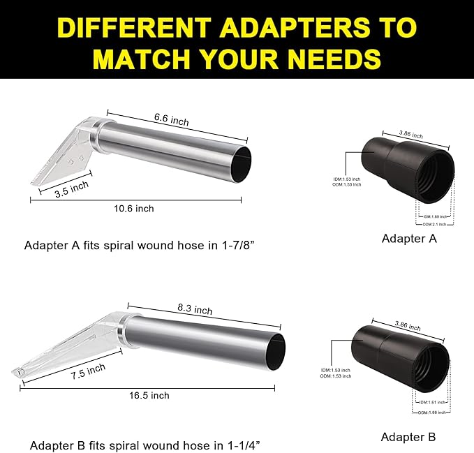 Carpet Vac Extractor Attachment-Tool - Cleaning Vacuum Clear Upholstery Car Detailing Turn Shop Vac into an Extractor
