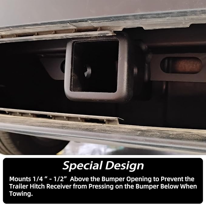 LOCAME Class 3 Trailer Hitch Compatible with Tesla Model Y 2020-2024, 2 Inch Rear Towing Hitches Receiver Powder Coated Black