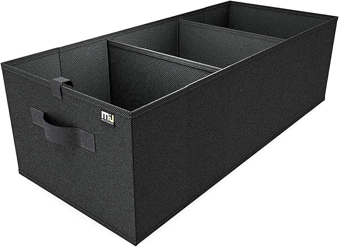 MIU COLOR Trunk Organizer for SUV, Car Organizer, Collapsible Trunk Organizer for Car, Non-Slip Bottom, Storage Organizer for Sedans, Van, Jeep, Grocery, Large 3 Compartments, Black 32"×13"×10.6"