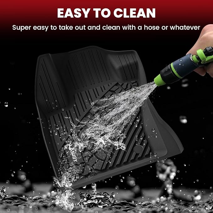 LASFIT Floor Mats for Jeep Renegade 2015-2023 All Weather TPE Custom Fit Car Mats Floor Liners 1st & 2nd Row, Black