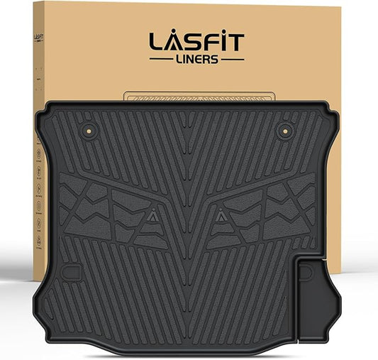 LASFIT Trunk Mat for Jeep Wrangler 2011-2018 JK Unlimited 4-Door Without Subwoofer (NOT for JL or 2-Door) All Weather TPE Custom Fit Cargo Mat Trunk Liner Cargo Liner, Black