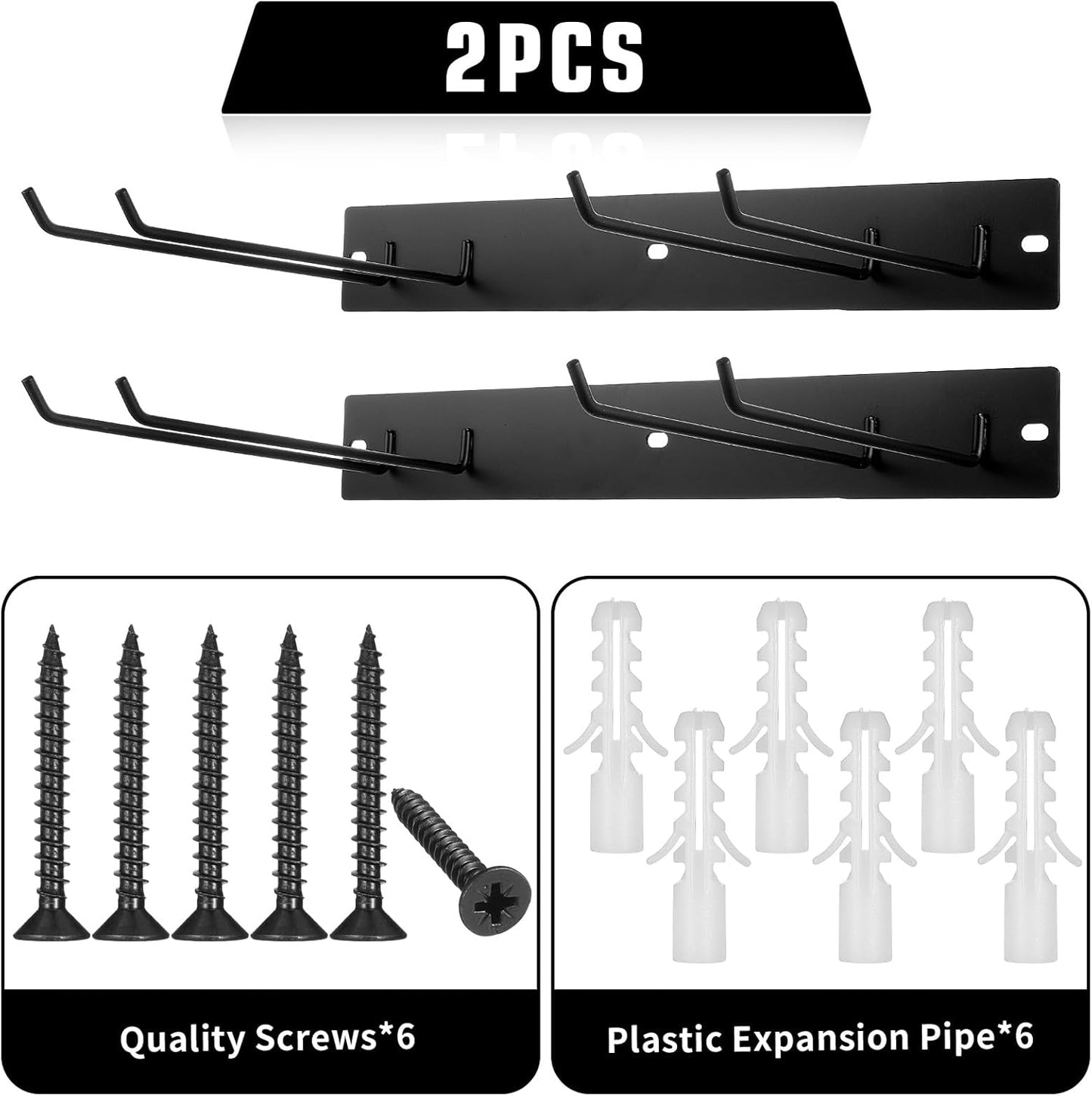 Folding Chair Storage Rack for Chair Organization and Garage Wall Mount Storage, Garden Tool Rack Organizer (2 Pack)