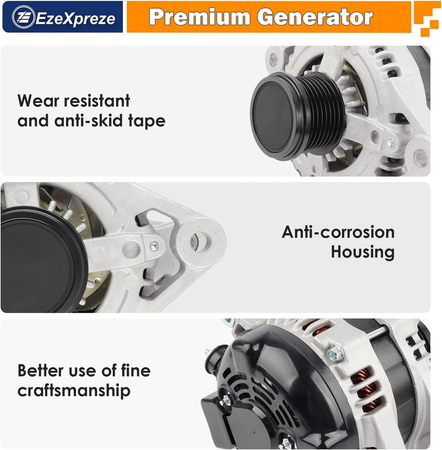 Ezexpreze 11137N New Alternator Fit for 2007-2009 Lexus RX350,2007-2018 ES350,2009-2015 Toyota Venza,2008-2013 Highlander,2005-2018 Avalon 3.5 V6,270600P150 2706031110 1042104571 27060-0P151