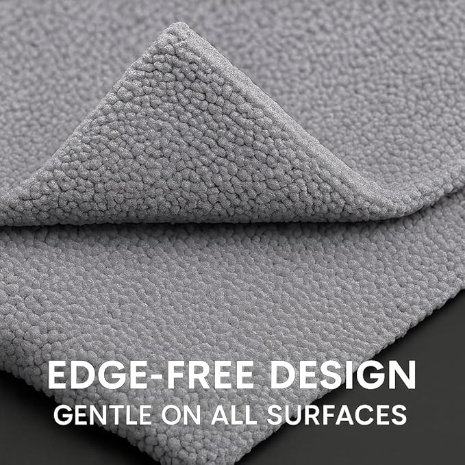 Paks Edgeless Microfiber Towels for Cars - 16x16 Microfiber Cleaning Cloth - 10-Pack Extra Absorbent Microfiber Towels Dish Towels, Streak-Free