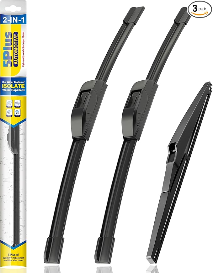 5 PLUS® Silicone Windshield Wiper Blades Replacement for 2021-2014 JEEP Grand Cherokee Wiper Blades(Set of 3),Automotive Replacement Windshield Wiper Blades-22"/21"/11"