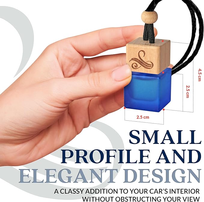 Solvère Car Air Freshener for Men | Perfume Style Freshener with Solvère Fragrance | Strong Freshener with Odour Eliminating Technology with Vent Clip | Car Air Freshener by Perfa