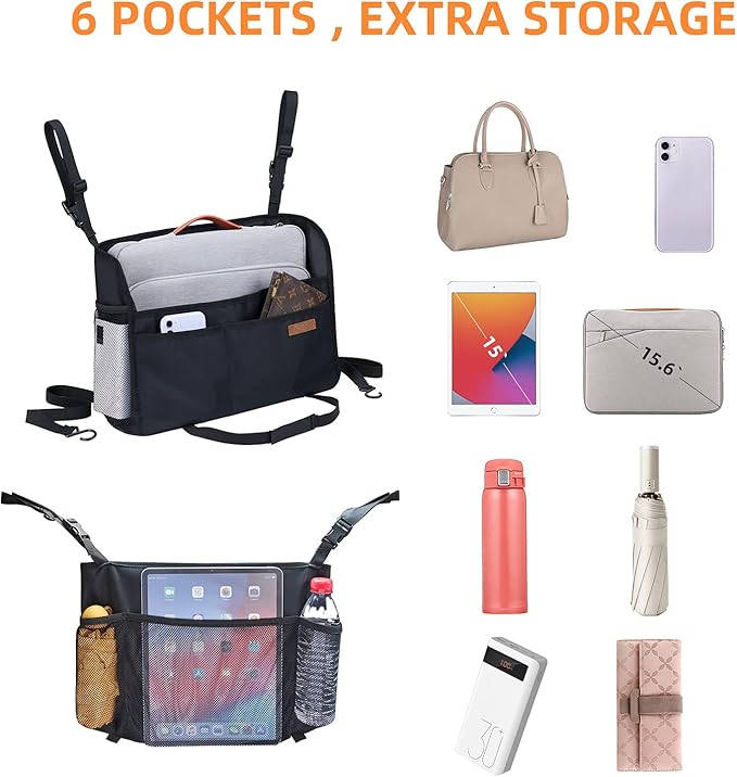 WLLWOO WLLWOO Car Net Pocket Handbag Holder Between Seats Back Storage Organizer Purse Holder for Console Front Seat Storage Barrier