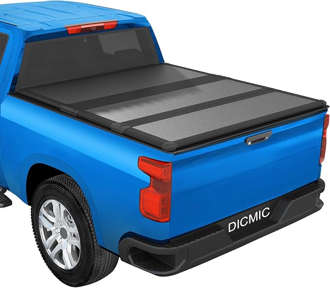 Hard Tri-Fold Truck Bed Tonneau Cover Compatible with 1988-2007 Chevy Silverado GMC Sierra 8FT Bed