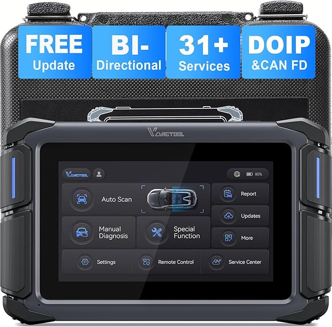 VDIAGTOOL Bidirectional Scan Tool VD70 Lite, OBD2 Scanner Diagnostic Tool with 31+ Resets, 2025 Scanner for Car, Full System Scan, CAN FD & DoIP, Free Update