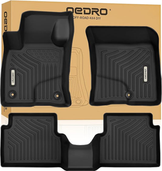 OEDRO Floor Mats Compatible with 2025-2022 Ford Maverick (Gasoline Models Only), All Weather Car Floor Pretoctor TPE Guard Floor Liner 1st & 2nd Row Black