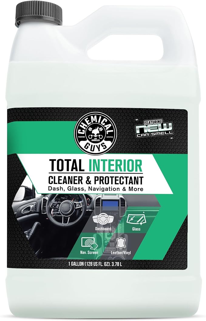 Chemical Guys Total Interior Cleaner and Protectant, New Car Smell (Safe for Cars, Trucks, SUVs, Jeeps, RVs & More) 128 fl oz - SPI234