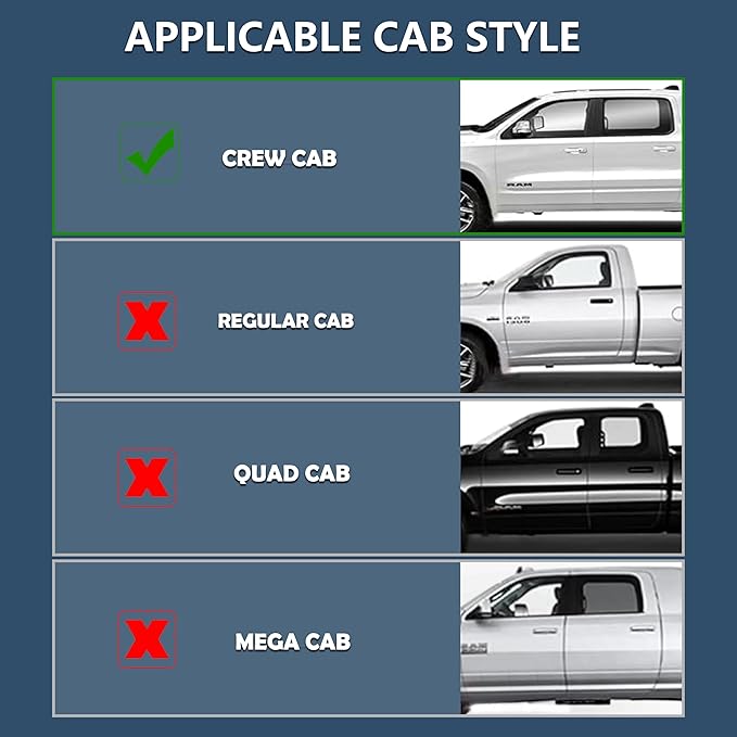 KARPAL Floor Mats for Ram 1500 DT Crew Cab 2019-2024 New Body Style (NOT Fit Classic Body), TPE All-Weather Floor Liners 1st & 2nd Row Car Mats with & w/o Underseat Storage, Ram Accessories