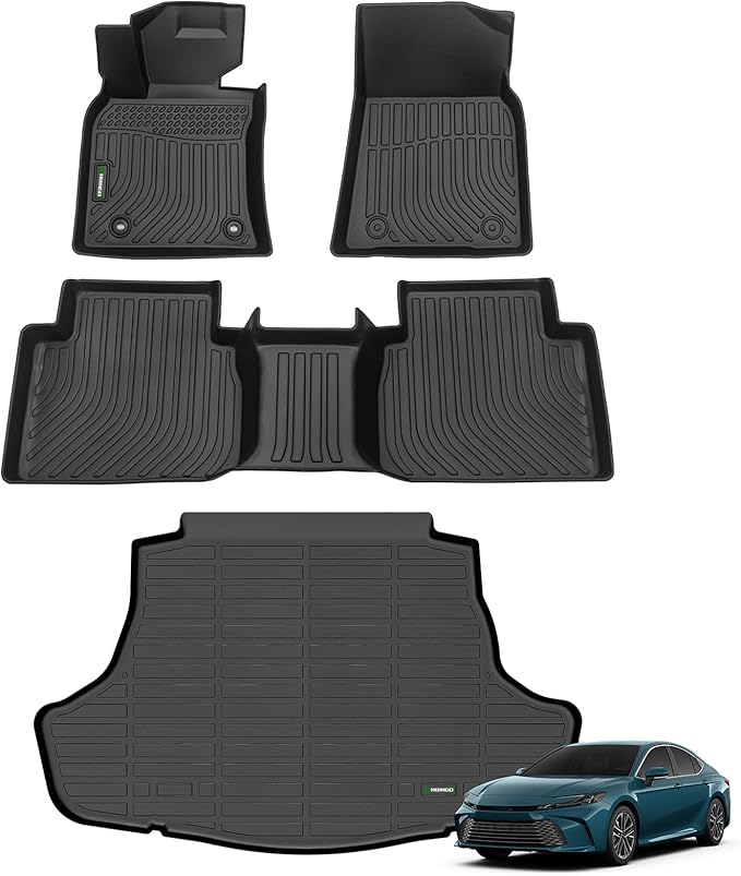 ANBINGO®Fit for Toyota Camry Floor Mats FWD Only 2024-2018(Not Fit Hybrid or AWD) All Weather Floor Mats for Camry FWD TPE Car Mat Rugs for Camry Rubber Carpet Floor Liners for Camry