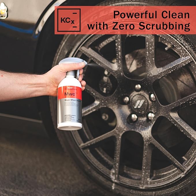 KOCHCHEMIE Magic Wheel Cleaner - Powerful Rim and Rim Well Cleaner; Acid Free, Dissolves Iron Particles Using Visible Red Discoloration, Excellent Adhesion and Viscosity (5 Liters)