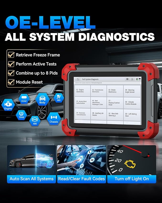 XTOOL D7 Bidirectional OBD2 Scanner: 2025 Scan Tool with ECU Coding, Full System Car Scanner Diagnostic Tool, 36+ Resets, Injector Coding, Throttle Relearn, Crank Sensor Relearn, FCA, CANFD & DoIP