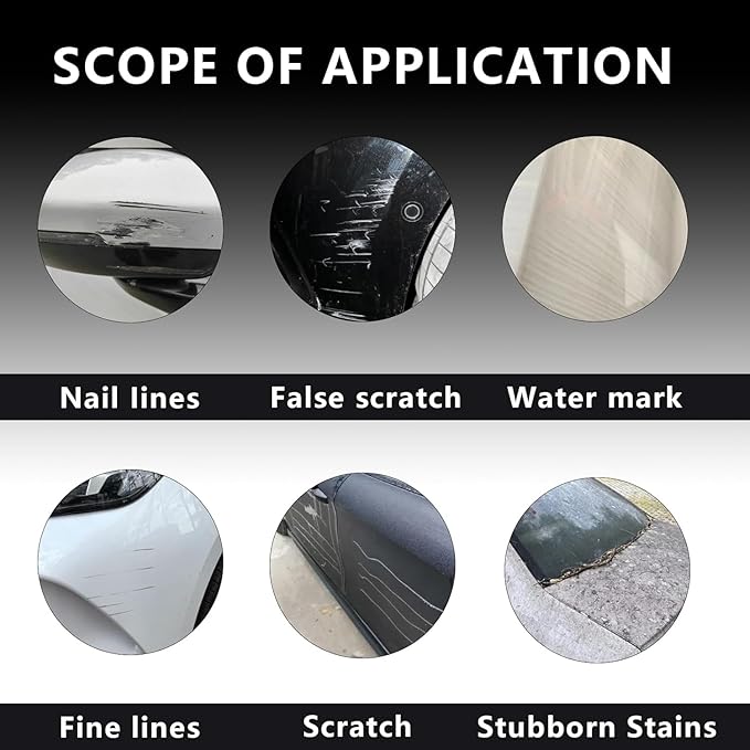 Magic Car Scratch Removal Pen (2Packs) - Quick Repair Kit for All Cars Paint Scratches, Chip & Scuff Remover, Easy 3-Step Touch Up Pen, Waterproof & UV Resistant for All Vehicle Colors