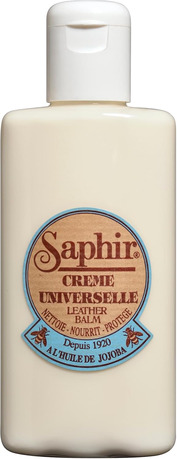 SAPHIR Beauté du Cuir Crème Universelle - All-Purpose Leather Balm for Repair with Jojoba Oil & Beeswax - Non-Pigmented Cream