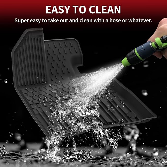 LASFIT Floor Mats for Toyota Sienna 8 Seats 2021-2024 2025 All Weather TPE Custom Fit Floor Liner for Toyota Sienna LE/XLE 8 Passenger Front and Rear Car Mats, Black