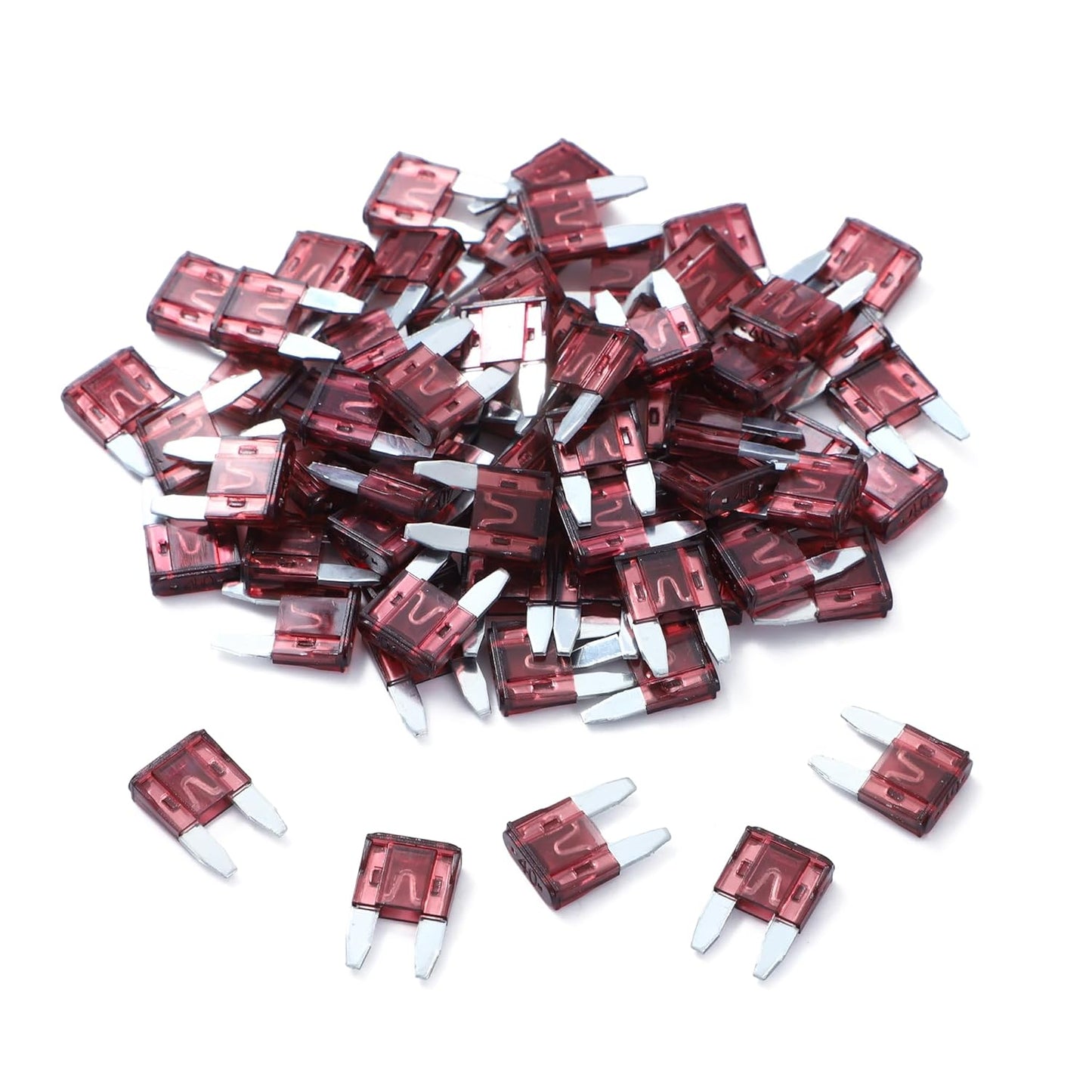 100 Pack Auto Fuses 40 AMP APM/ATM 32V Mini Blade Style Fuses 40A Short Circuit Protection Car Fuse (40 AMP)