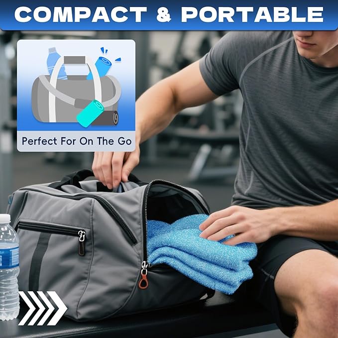 Microfiber Gym Towels for Showering Working Out Quick Dry Negative ions Large Middle Small Sizes Lightweight Gym Towel for Men Women Tennis Sports Towels for Body Hot Yoga Fitness Essentials