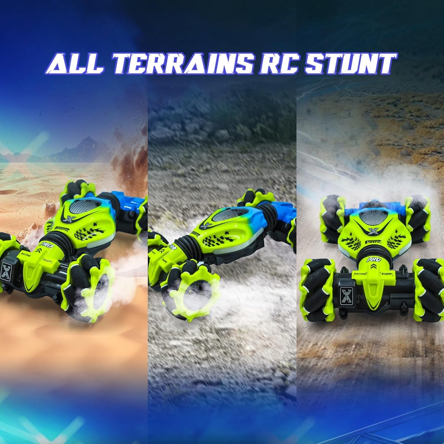 Gesture RC Car for Boys Girls 6-12 Year 4WD Remote Control Car 360° Rotate Off-Road Drift Hand Controlled Twist Cars with Light Music for Kids Toy Birthday Xmas Gift