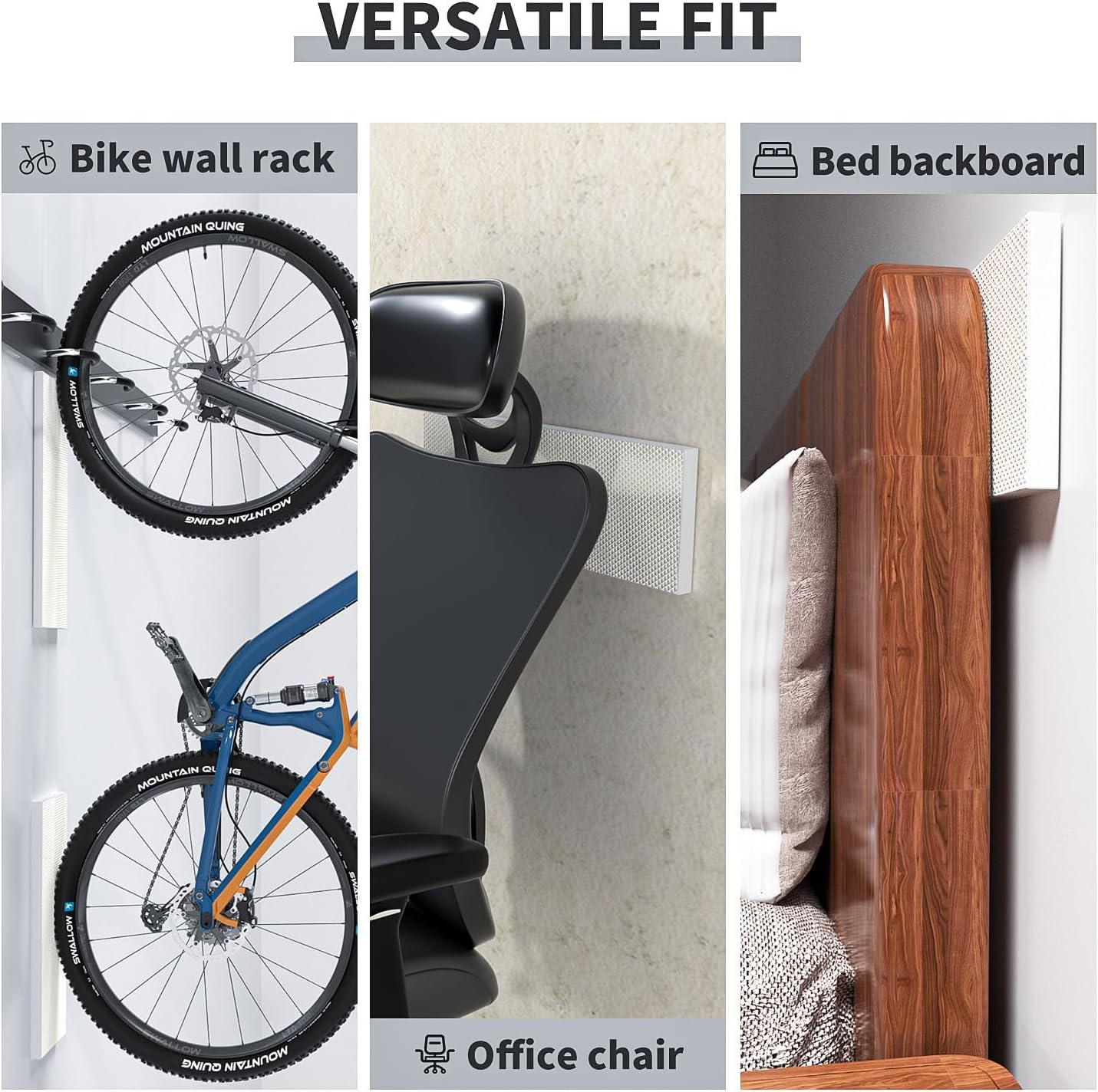 GWP02S Garage Wall Protector Car Door Protectors, Garage Accessories, Parking Stopper for Garage, Tool-Free, Designed in Germany (4-Pack White)