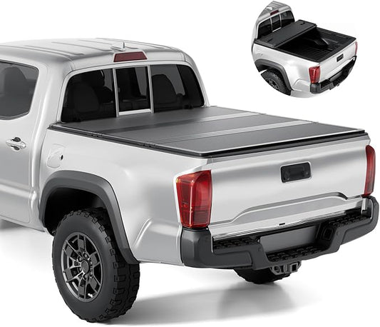 FRP Hard Tri-fold Tonneau Cover Fold Truck Bed Covers Compatible with 2016-2026 Toyota Tacoma 5ft Bed (60")