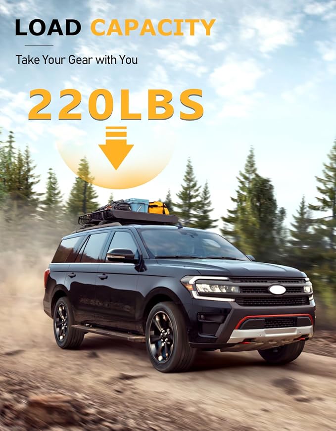 Tuyoung 220lbs Roof Racks Cross Bars Compatible with Ford Expedition/Max 2018-2026 & Lincoln Navigator 2018-2024, Heavy Duty Aluminum Crossbar Roof Rail Cargo Carrier Rooftop Car Accessories