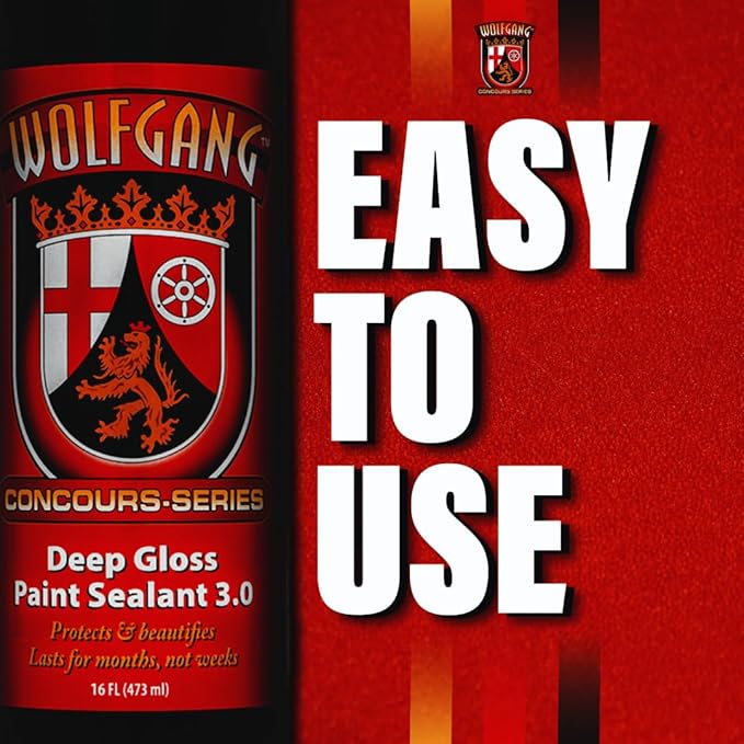Wolfgang Deep Gloss Paint Sealant | High-Gloss Finish & Durable Protection | Hydrophobic Formula Repels Water & Contaminants | Easy Application for Long-Lasting Shine | WG-5500-FBA | 16 fl. oz.
