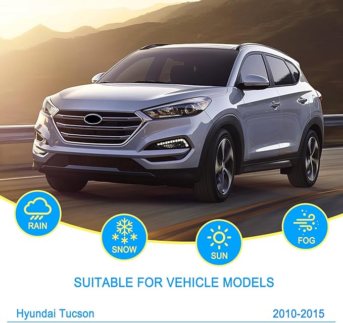 CJPPPZIW® Windshield Wipers-24"+16"+12" Replacement for 2010 2011 2012 2013 2014 2015 Hyundai Tucson Premium All-Season Front and Rear Wiper Blades,Original Factory Quality(Pack of 3)