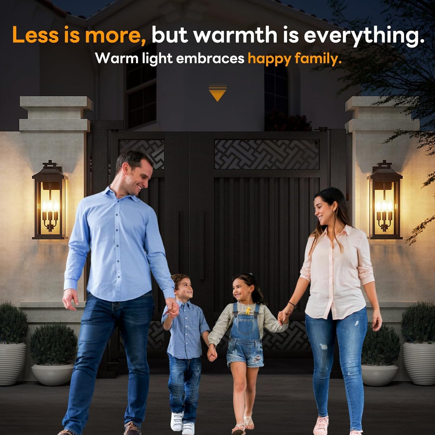 Large Outdoor Light 3-Light 20" Black Exterior Lighting Fixture, Modern Outside Wall Mounted Porch Sconce, Waterproof Patio Garage Garden Carriage Lantern Lamp for House E12, 1-Pack